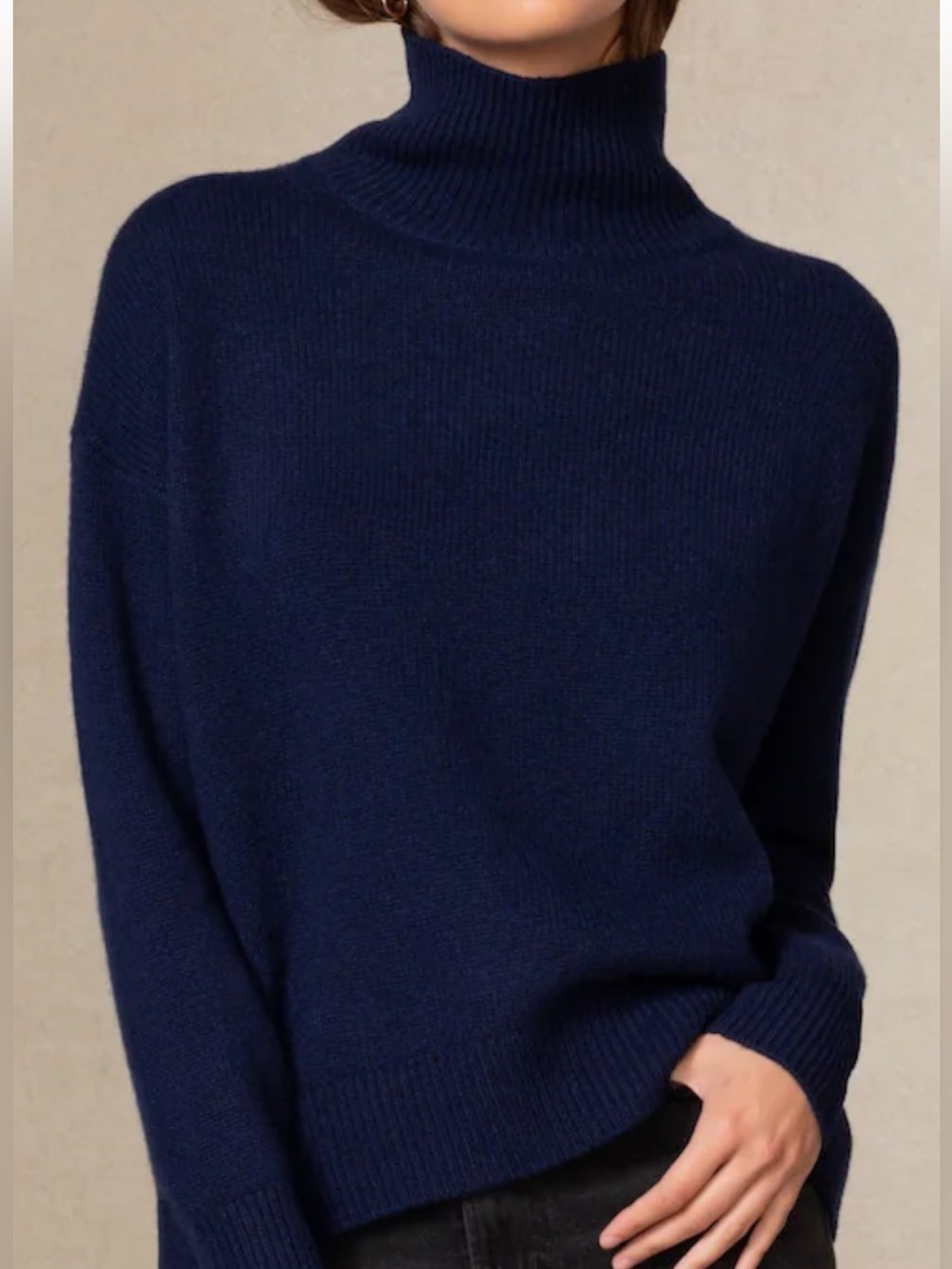 Naked Cashmere Joslyn turtleneck sweater size small - blue